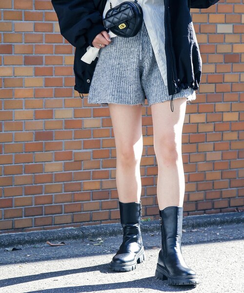 FREE'S MART（フリーズマート）の「リブニットショートパンツ（その他パンツ・レディース・モカ/ベージュ/グレー・FREE）」の4枚目の写真