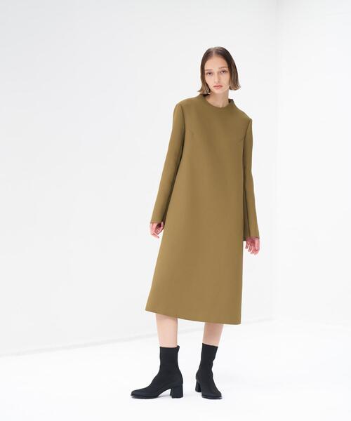LANVIN en Bleu(ランバンオンブルー)の「トリプルクロスAラインワンピース(ワンピース・レディース・キャメル/ブラック・36/38)」の11枚目の写真
