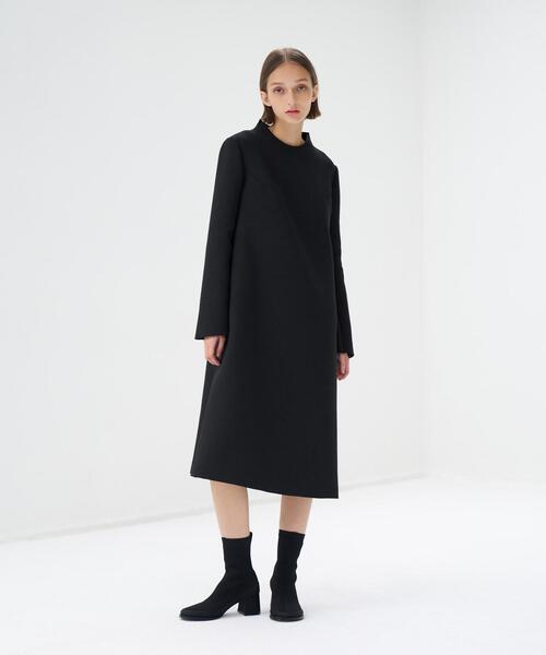 LANVIN en Bleu(ランバンオンブルー)の「トリプルクロスAラインワンピース(ワンピース・レディース・キャメル/ブラック・36/38)」の14枚目の写真