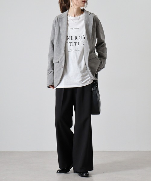 FUNALIVE(ファンアライブ)の「Brushed tailored jacket / 起毛テーラードジャケット unisex(テーラードジャケット・メンズ・ブラック/グレー/チャコール/カーキ・M/L)」の15枚目の写真