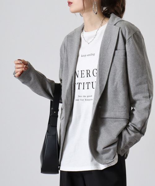 FUNALIVE(ファンアライブ)の「Brushed tailored jacket / 起毛テーラードジャケット unisex(テーラードジャケット・メンズ・ブラック/グレー/チャコール/カーキ・M/L)」の12枚目の写真