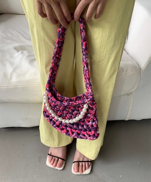 Jasmine Grandiflorum（ジャスミングランディフローラム）の「【Jasmine】マンドゥ風マンドゥバッグ（ハンドバッグ・レディース・ブルー/ブラック/ピンク系その他/グレー・FREE）」の4枚目の写真