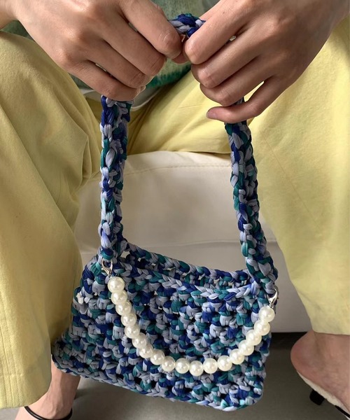 Jasmine Grandiflorum（ジャスミングランディフローラム）の「【Jasmine】マンドゥ風マンドゥバッグ（ハンドバッグ・レディース・ブルー/ブラック/ピンク系その他/グレー・FREE）」の3枚目の写真