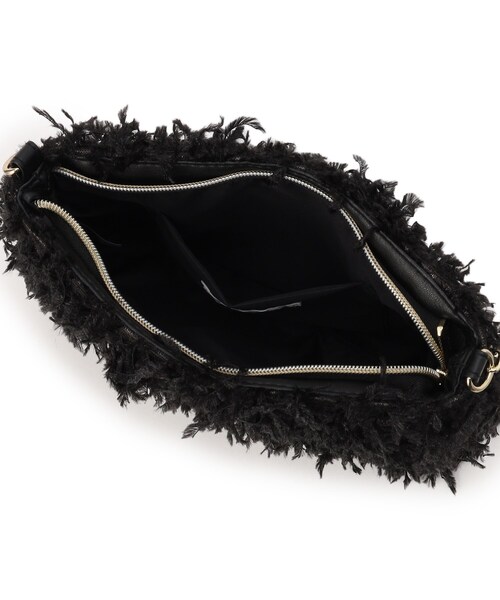 OPAQUE.CLIP（オペークドットクリップ）の「◆フラッフィーフリンジチェーンショルダー（ショルダーバッグ・レディース・ブラック/アイボリー/ピンク・00）」の9枚目の写真