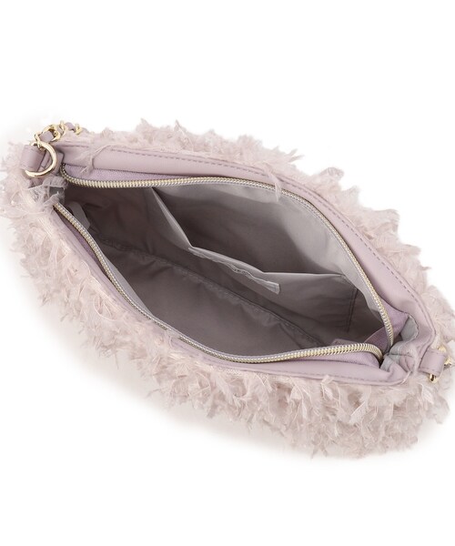 OPAQUE.CLIP（オペークドットクリップ）の「◆フラッフィーフリンジチェーンショルダー（ショルダーバッグ・レディース・ブラック/アイボリー/ピンク・00）」の10枚目の写真