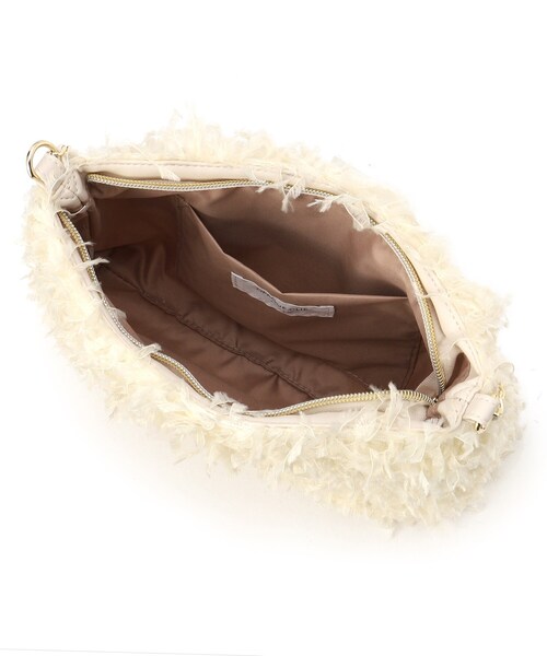 OPAQUE.CLIP（オペークドットクリップ）の「◆フラッフィーフリンジチェーンショルダー（ショルダーバッグ・レディース・ブラック/アイボリー/ピンク・00）」の11枚目の写真