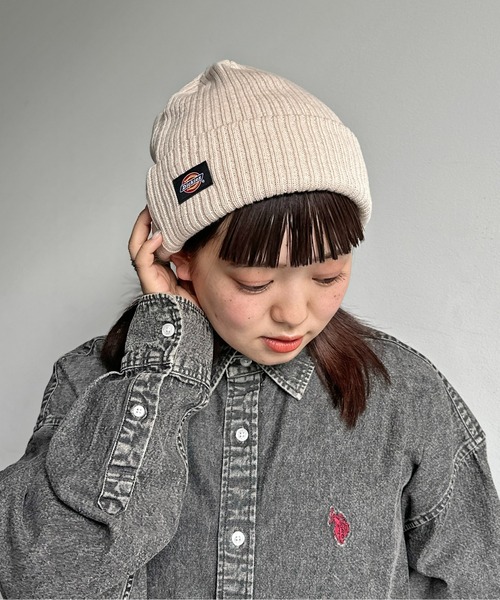 Dickies（ディッキーズ）の「【Dickies】SSワッペンニットキャップ（ニットキャップ/ビーニー・メンズ・アイボリー/ブラック/オレンジ・F）」の5枚目の写真