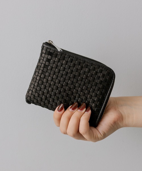 【kawa-kawa(カワカワ)】NO1421 meshL字mini折り財布