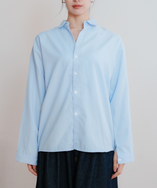 LIENCOEUR（リアンクール）の「オーバールーズシャツ（シャツ/ブラウス・レディース・ホワイト/ブルー・FREE）」の21枚目の写真