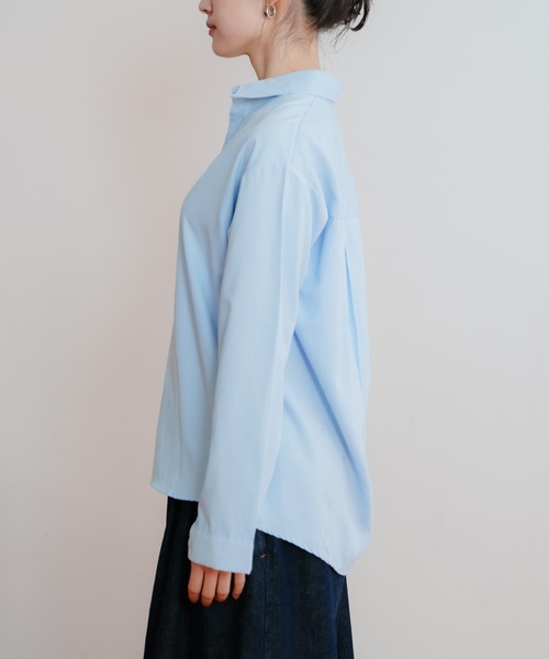 LIENCOEUR（リアンクール）の「オーバールーズシャツ（シャツ/ブラウス・レディース・ホワイト/ブルー・FREE）」の22枚目の写真