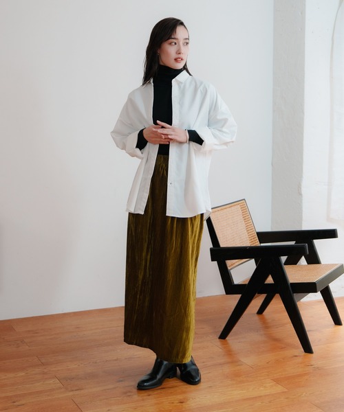 LIENCOEUR（リアンクール）の「オーバールーズシャツ（シャツ/ブラウス・レディース・ホワイト/ブルー・FREE）」の18枚目の写真