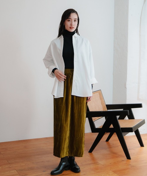 LIENCOEUR（リアンクール）の「オーバールーズシャツ（シャツ/ブラウス・レディース・ホワイト/ブルー・FREE）」の20枚目の写真