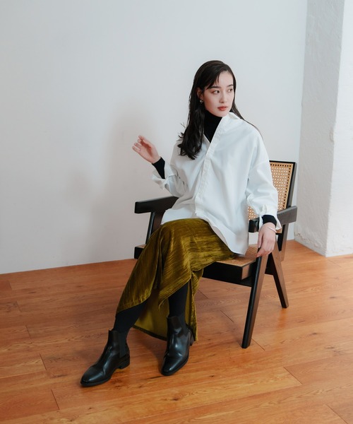 LIENCOEUR（リアンクール）の「オーバールーズシャツ（シャツ/ブラウス・レディース・ホワイト/ブルー・FREE）」の14枚目の写真