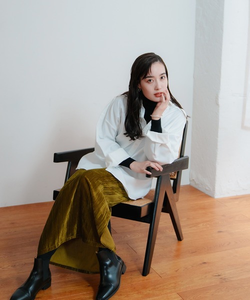 LIENCOEUR（リアンクール）の「オーバールーズシャツ（シャツ/ブラウス・レディース・ホワイト/ブルー・FREE）」の17枚目の写真