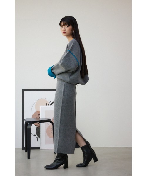 AZUL by moussy(アズールバイマウジー)の「スクエアトゥストレッチショートブーツ(ブーツ・レディース・シルバー/ブラック/アイボリー・LARGE/SMALL/MEDIUM)」の14枚目の写真