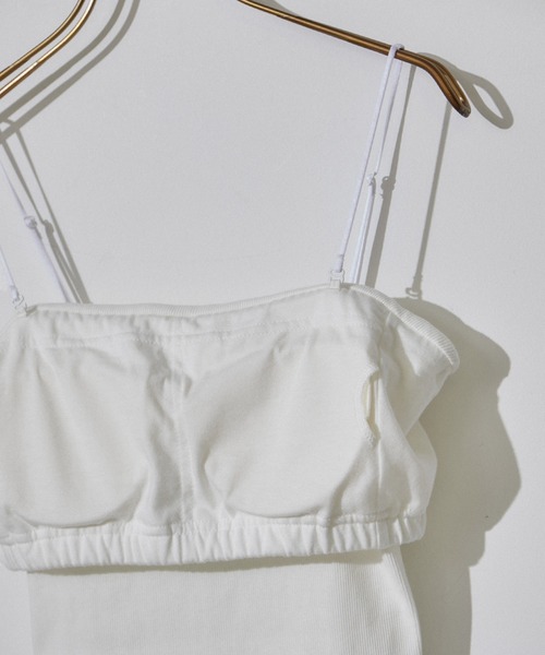 SALON adam et rope'（サロン アダム エ ロペ）の「コットンリブカップ付きベアキャミ（チューブトップ・レディース・ホワイト/ブラック・FREE）」の11枚目の写真