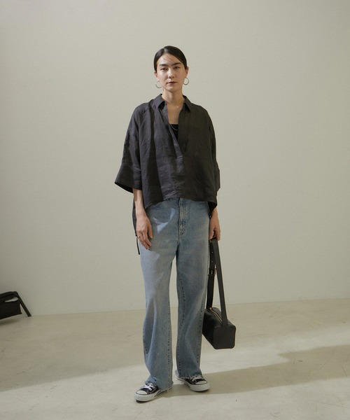 SALON adam et rope'（サロン アダム エ ロペ）の「コットンリブカップ付きベアキャミ（チューブトップ・レディース・ホワイト/ブラック・FREE）」の15枚目の写真