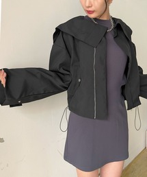 Jewelobe | ビッグセーラーカラーショートブルゾン(ブルゾン)