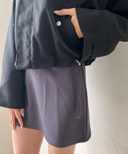 Jewelobe（ジュエローブ）の「ビッグセーラーカラーショートブルゾン（ブルゾン・レディース・ブラウン/カーキ/ブラック・FREE）」の15枚目の写真