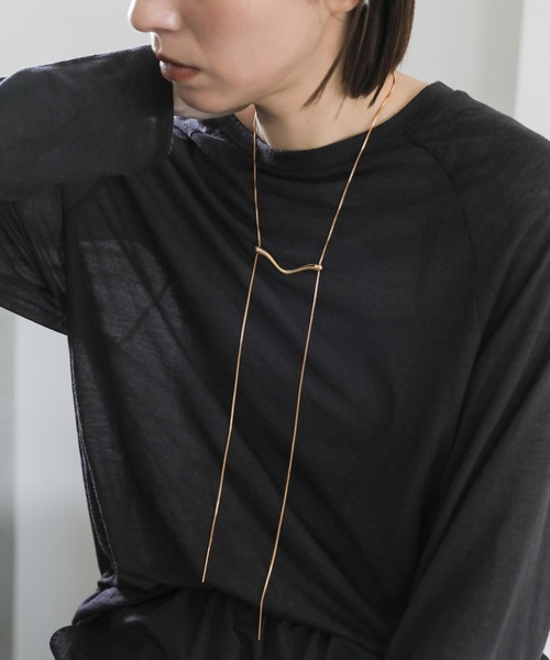 select MOCA（セレクトモカ）の「モチーフタイネックレス（ネックレス・レディース・シルバー/ゴールド・FREE）」の2枚目の写真