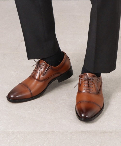 cecilio(セシリオ)の「【cecilio】 <内羽根ストレート>幅広 3E ビジネスシューズ【24.5cm~28.0cm】(ドレスシューズ・メンズ・ブラウン/ブラック・24.5cm/25.0cm/25.5cm/26.0cm/26.5cm/27.0cm/28.0cm)」の1枚目の写真