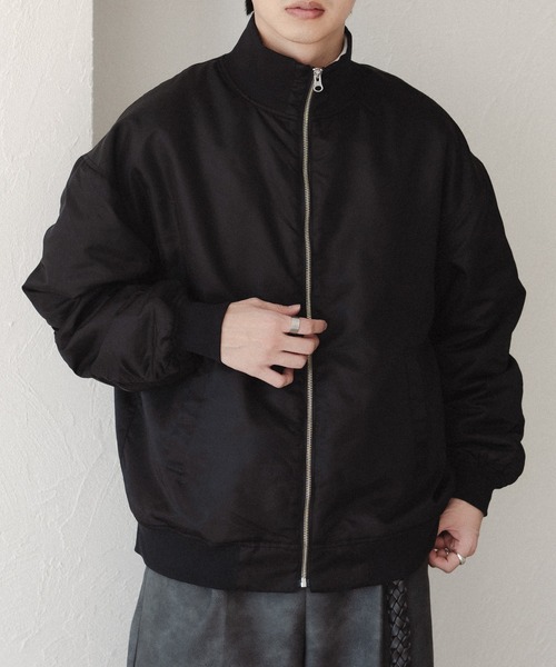 epnok（エプノック）の「スタンドカラーMA-1 ブルゾン（MA-1・メンズ・ネイビー/ブラック/グレー・MEDIUM/LARGE）」の4枚目の写真