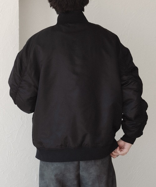 epnok（エプノック）の「スタンドカラーMA-1 ブルゾン（MA-1・メンズ・ネイビー/ブラック/グレー・MEDIUM/LARGE）」の5枚目の写真