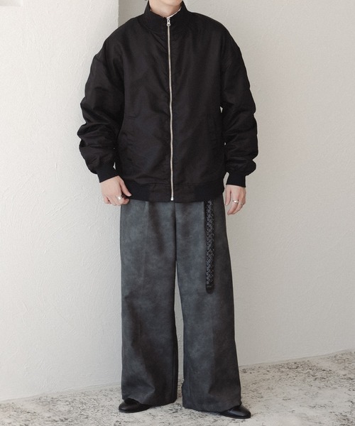 epnok（エプノック）の「スタンドカラーMA-1 ブルゾン（MA-1・メンズ・ネイビー/ブラック/グレー・MEDIUM/LARGE）」の9枚目の写真