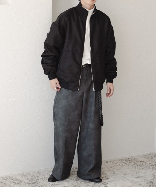 epnok（エプノック）の「スタンドカラーMA-1 ブルゾン（MA-1・メンズ・ネイビー/ブラック/グレー・MEDIUM/LARGE）」の12枚目の写真