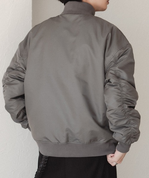 epnok（エプノック）の「スタンドカラーMA-1 ブルゾン（MA-1・メンズ・ネイビー/ブラック/グレー・MEDIUM/LARGE）」の16枚目の写真