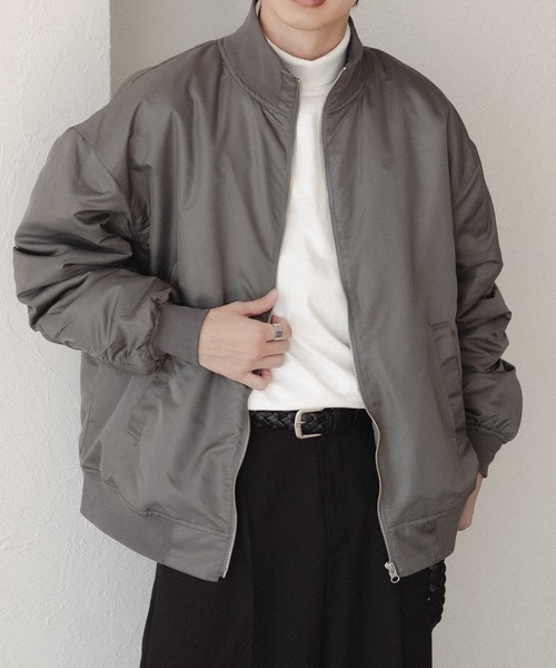 epnok（エプノック）の「スタンドカラーMA-1 ブルゾン（MA-1・メンズ・ネイビー/ブラック/グレー・MEDIUM/LARGE）」の18枚目の写真