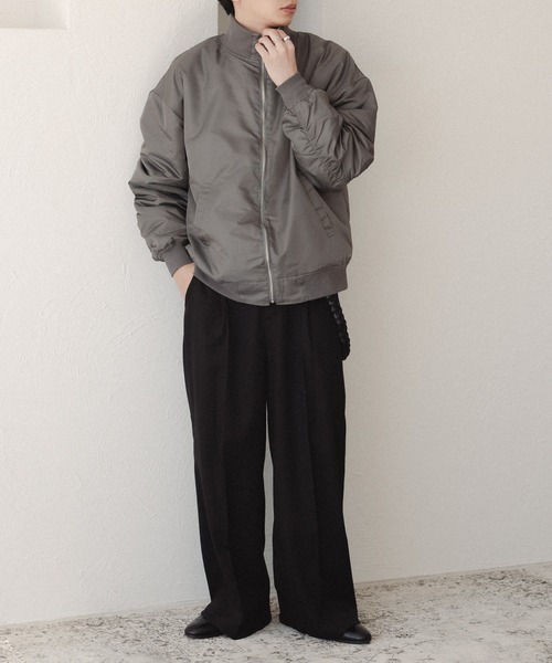 epnok（エプノック）の「スタンドカラーMA-1 ブルゾン（MA-1・メンズ・ネイビー/ブラック/グレー・MEDIUM/LARGE）」の20枚目の写真