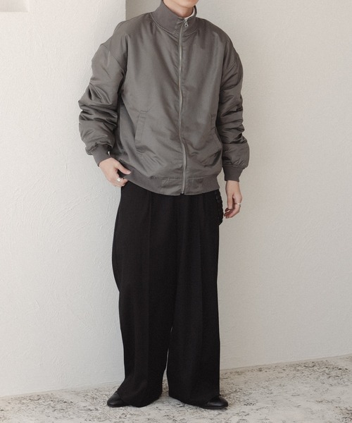 epnok（エプノック）の「スタンドカラーMA-1 ブルゾン（MA-1・メンズ・ネイビー/ブラック/グレー・MEDIUM/LARGE）」の21枚目の写真