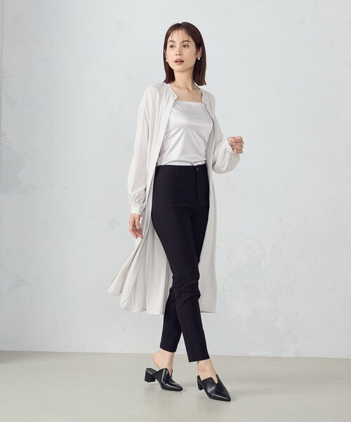 COMME CA MODELS（コムサモデルズ）の「【美しいベーシックパンツ】サマーハイテンションパンツ（その他パンツ・レディース・ネイビー/ブラック/サックスブルー/グレイッシュベージュ・XX-SMALL/X-SMALL/SMALL/MEDIUM/LARGE/X-LARGE/XX-LARGE）」の21枚目の写真