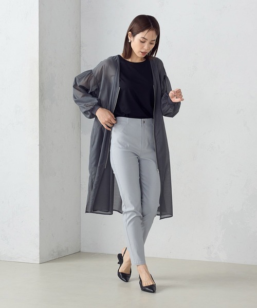 COMME CA MODELS（コムサモデルズ）の「【美しいベーシックパンツ】サマーハイテンションパンツ（その他パンツ・レディース・ネイビー/ブラック/サックスブルー/グレイッシュベージュ・XX-SMALL/X-SMALL/SMALL/MEDIUM/LARGE/X-LARGE/XX-LARGE）」の16枚目の写真