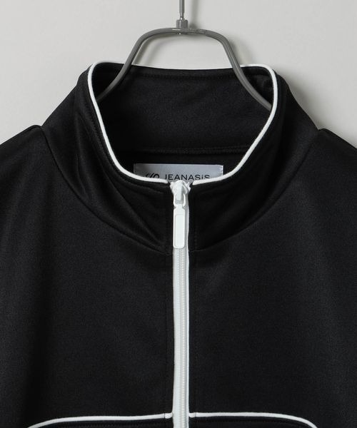 JEANASIS　「YOGA」　パイピングジャージー　上下セット　新品　ブラック JEANASIS（ジーナシス）の「【YOGA】パイピングジャージー