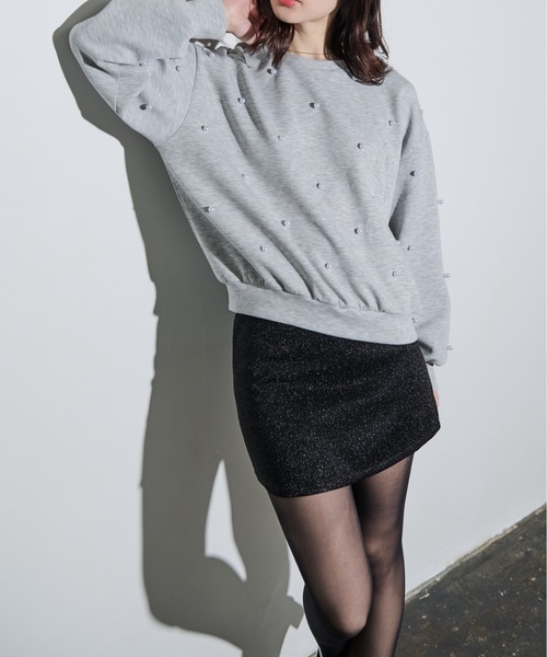 MOCOA'S(モコアズ)の「スパークルミニスカート(スカート・レディース・ブラック/シルバー・SMALL/MEDIUM)」の13枚目の写真