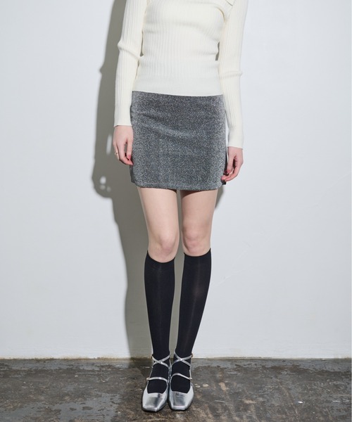 MOCOA'S(モコアズ)の「スパークルミニスカート(スカート・レディース・ブラック/シルバー・SMALL/MEDIUM)」の19枚目の写真