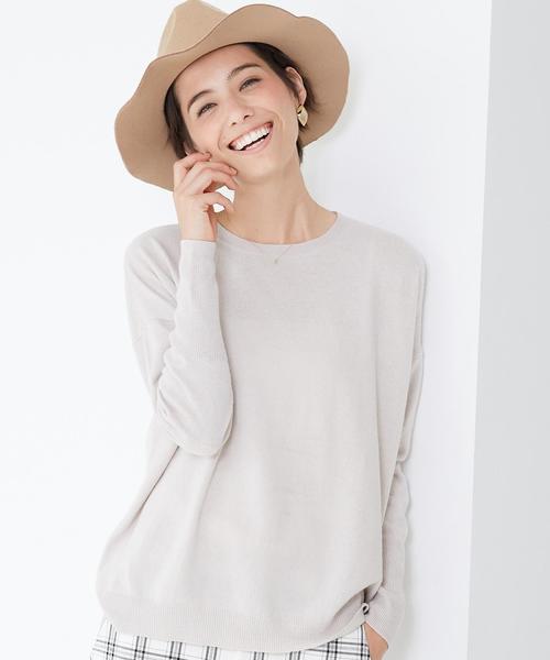 green label relaxing（グリーンレーベルリラクシング）の「◆CF W/RY/N D/SL C/N ニット◆（ニット/セーター・レディース・オフホワイト/グレー/ブラウン/ナチュラル/ネイビー/コバルトブルー・38/42/40/36）」の5枚目の写真