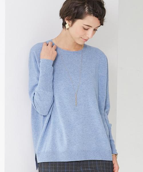 green label relaxing（グリーンレーベルリラクシング）の「◆CF W/RY/N D/SL C/N ニット◆（ニット/セーター・レディース・オフホワイト/グレー/ブラウン/ナチュラル/ネイビー/コバルトブルー・38/42/40/36）」の6枚目の写真