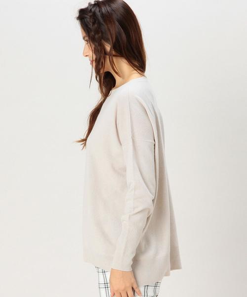 green label relaxing（グリーンレーベルリラクシング）の「◆CF W/RY/N D/SL C/N ニット◆（ニット/セーター・レディース・オフホワイト/グレー/ブラウン/ナチュラル/ネイビー/コバルトブルー・38/42/40/36）」の8枚目の写真