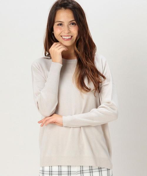 green label relaxing（グリーンレーベルリラクシング）の「◆CF W/RY/N D/SL C/N ニット◆（ニット/セーター・レディース・オフホワイト/グレー/ブラウン/ナチュラル/ネイビー/コバルトブルー・38/42/40/36）」の9枚目の写真