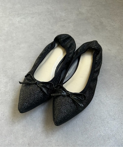 Thevon（ゼボン）の「ギャザーバレエパンプス（パンプス・レディース・シルバー/ブラック/ゴールド・L/M/S）」の11枚目の写真