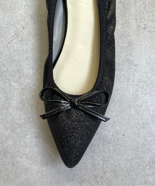 Thevon（ゼボン）の「ギャザーバレエパンプス（パンプス・レディース・シルバー/ブラック/ゴールド・L/M/S）」の13枚目の写真