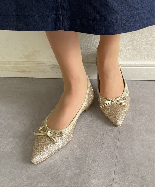 Thevon（ゼボン）の「ギャザーバレエパンプス（パンプス・レディース・シルバー/ブラック/ゴールド・L/M/S）」の15枚目の写真