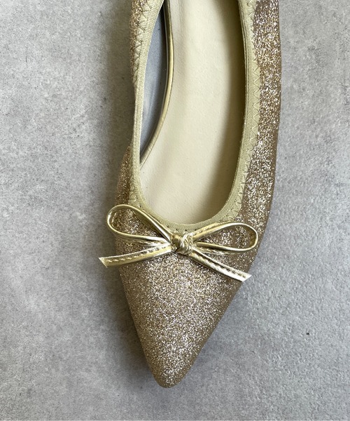 Thevon（ゼボン）の「ギャザーバレエパンプス（パンプス・レディース・シルバー/ブラック/ゴールド・L/M/S）」の20枚目の写真