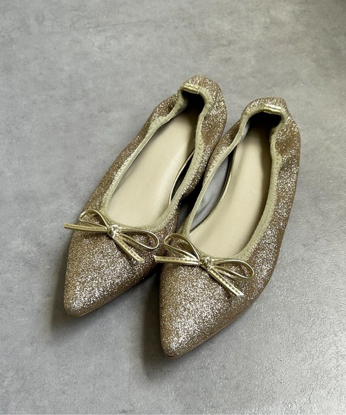 Thevon（ゼボン）の「ギャザーバレエパンプス（パンプス・レディース・シルバー/ブラック/ゴールド・L/M/S）」の18枚目の写真