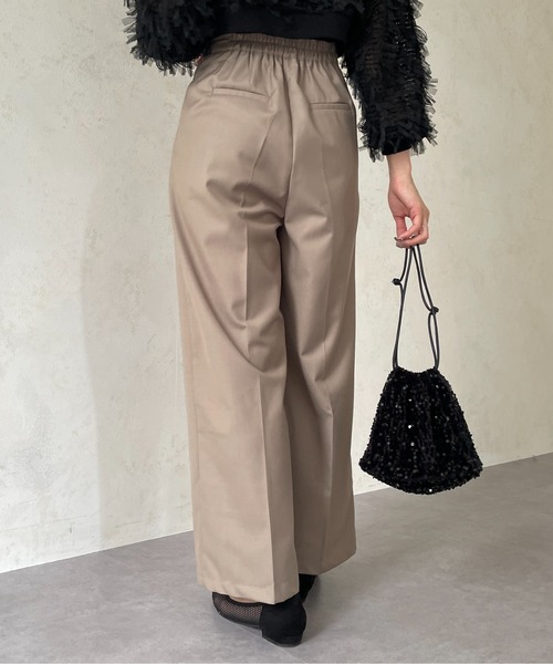 Thevon（ゼボン）の「マーベルトタックワイドパンツ（スラックス・レディース・ベージュ/グレー/ブラック・FREE）」の13枚目の写真