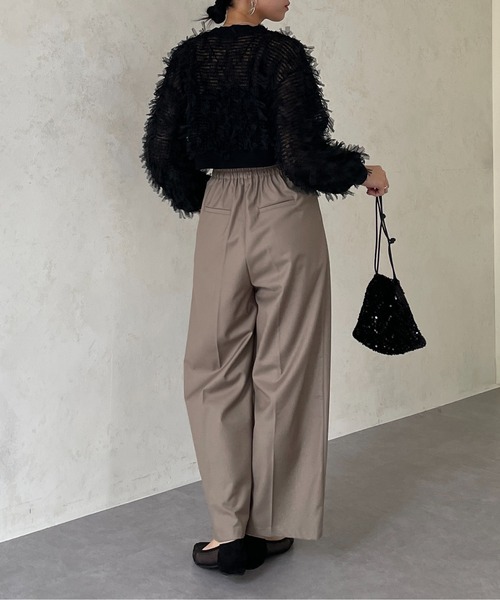 Thevon（ゼボン）の「マーベルトタックワイドパンツ（スラックス・レディース・ベージュ/グレー/ブラック・FREE）」の16枚目の写真