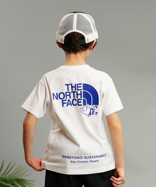 THE NORTH FACE（ザノースフェイス）の「THE NORTH FACE/ザ・ノース・フェイス S/S SHIRETOKO TOKO TEE キッズ バックプリント UVケア NTJ32430ST（Tシャツ/カットソー・キッズ・ホワイト/エメラルドブルー/ベージュ・130cm/120cm/110cm/100cm/150cm/140cm）」の2枚目の写真
